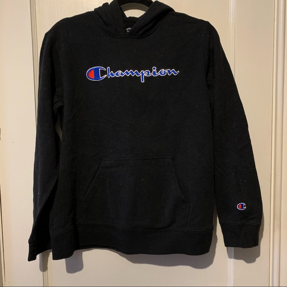 Black champion hoodie